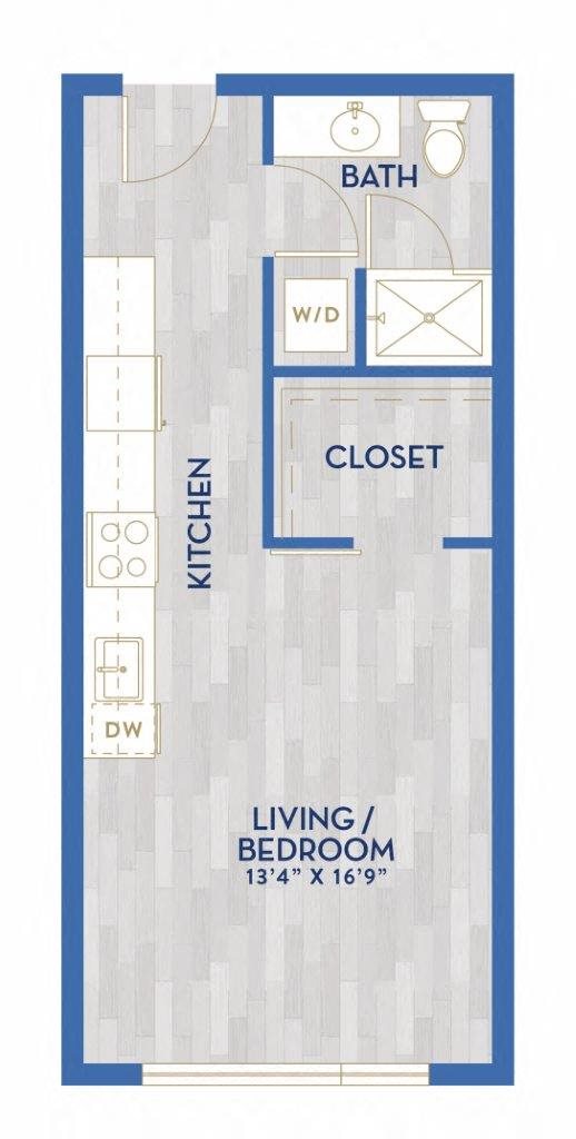 A1 MFTE - Studio floor plan